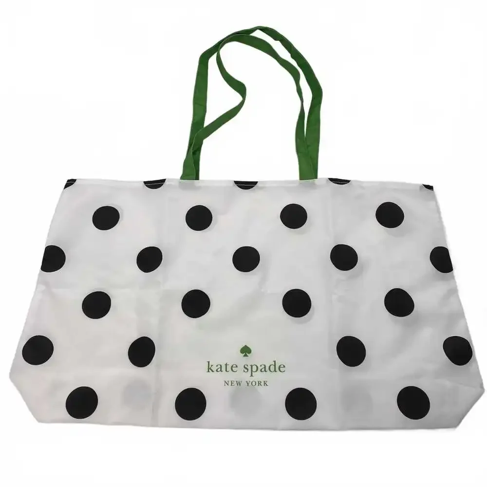 Kate Spade White Black Polka Dot Tote | OS Regular Polyester